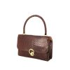 Hermes Ring handbag in brown crocodile - 00pp thumbnail