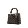 Dior Lady Dior medium model handbag in brown leather cannage - 00pp thumbnail