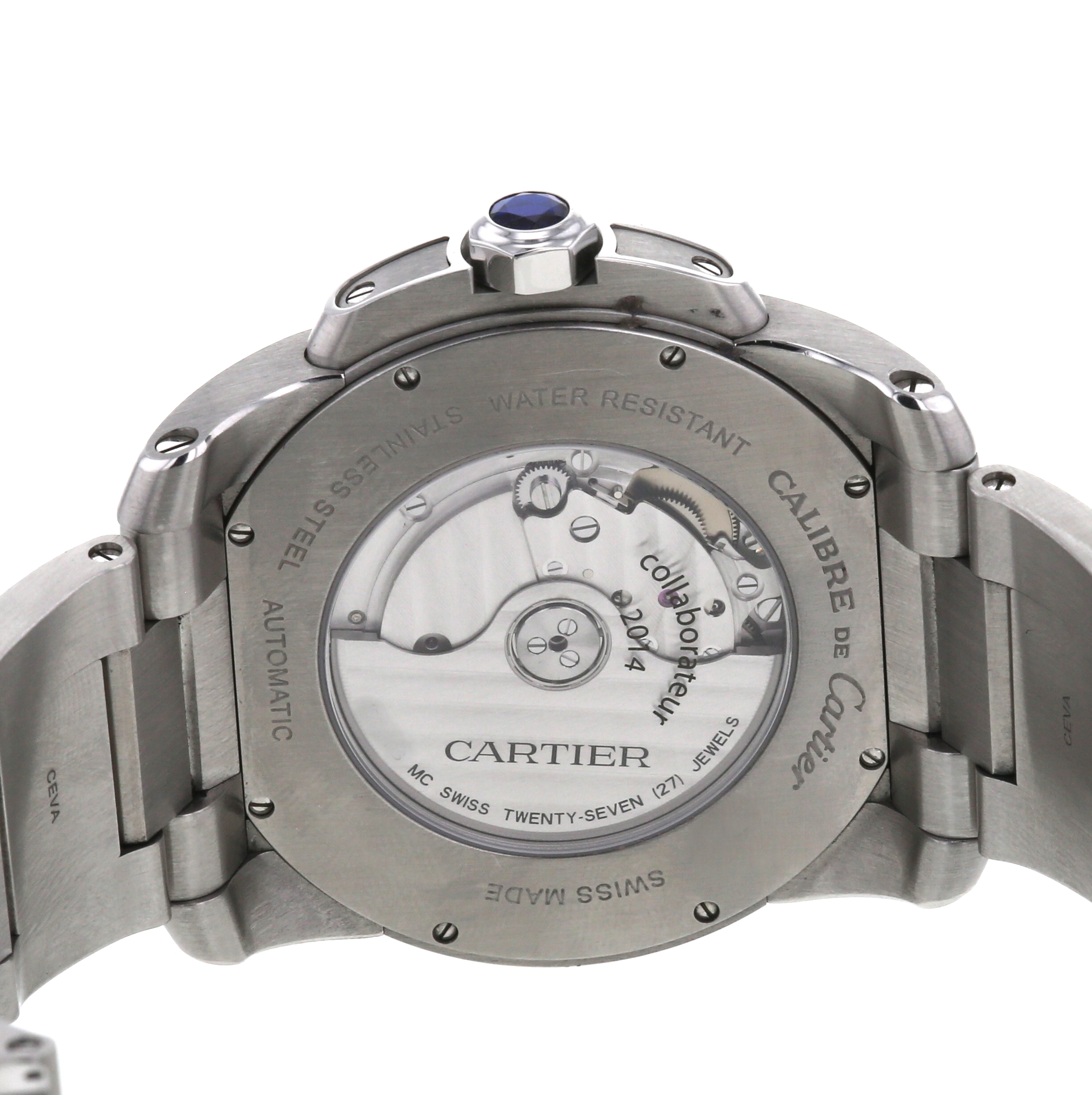 Reloj Cartier Calibre De Cartier de acero Ref :  3389 Circa  2014 - Detail D3