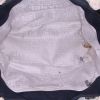 Shopping bag Chanel in tela bicolore blu e bianca e pelle trapuntata nera - Detail D2 thumbnail