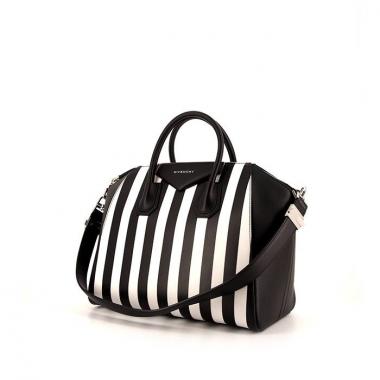 Bolso de mano Givenchy Antigona en cuero negro y blanco