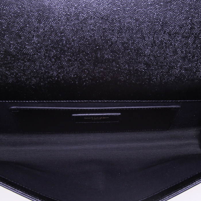Saint Laurent Kate pouch in black grained leather - Detail D2