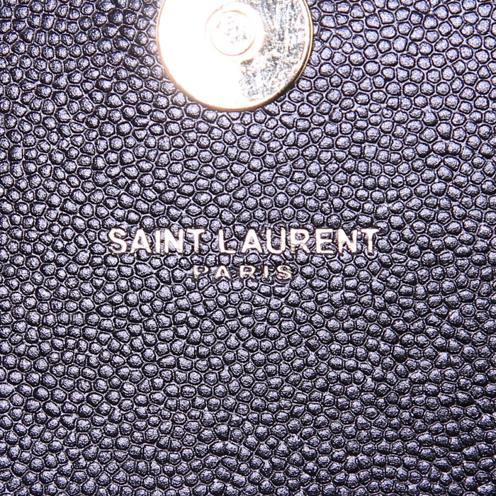 Saint Laurent Kate pouch in black grained leather - Detail D3