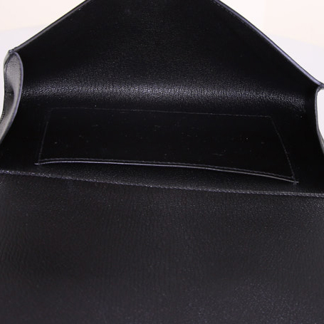 Hermes Médor pouch in black goat - Detail D2