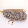 Dior Saddle handbag in brown monogram canvas and brown leather - Detail D4 thumbnail