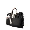 Shopping bag Dior Diorissimo modello grande in pelle martellata nera a fiori - 00pp thumbnail