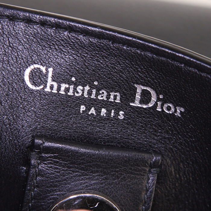 Sac cabas Dior Diorissimo grand modèle en cuir grainé noir - Detail D6