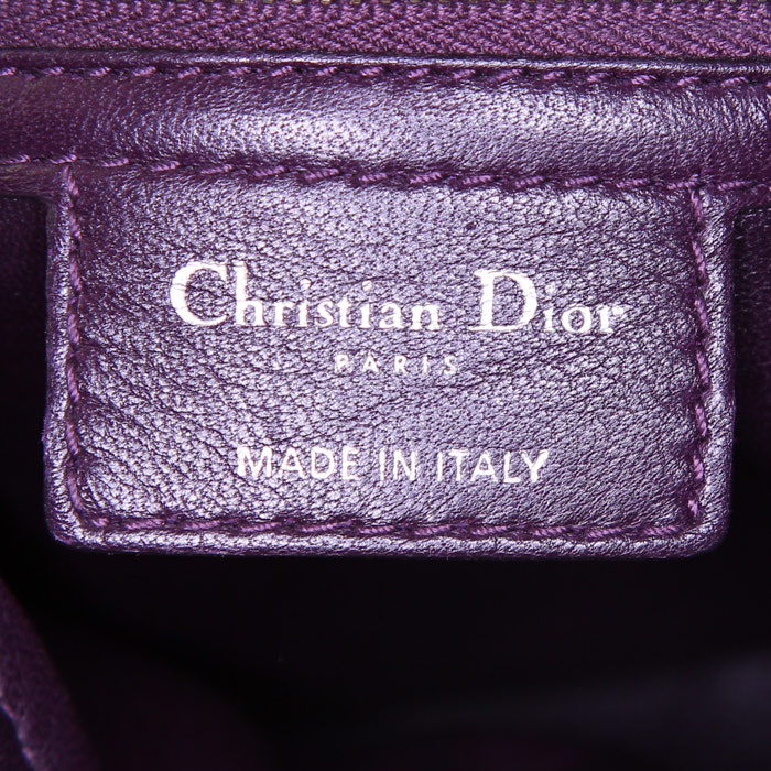 Bolso de mano Dior Dior Soft en cuero violeta - Detail D3