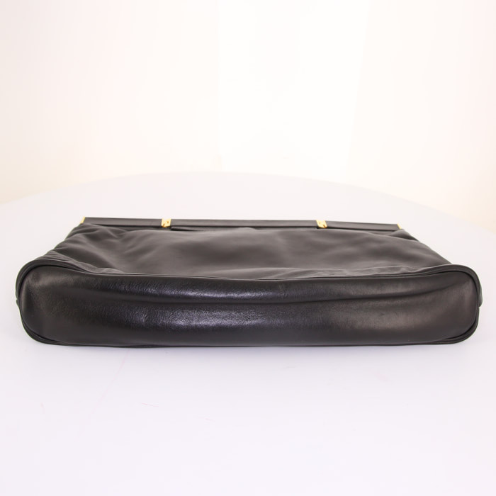 Pochette Prada en cuir noir - Detail D4