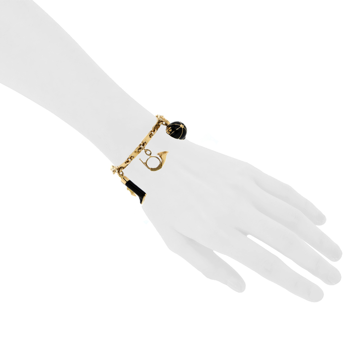 Hermès bracelet in yellow gold and enamel - Detail D1