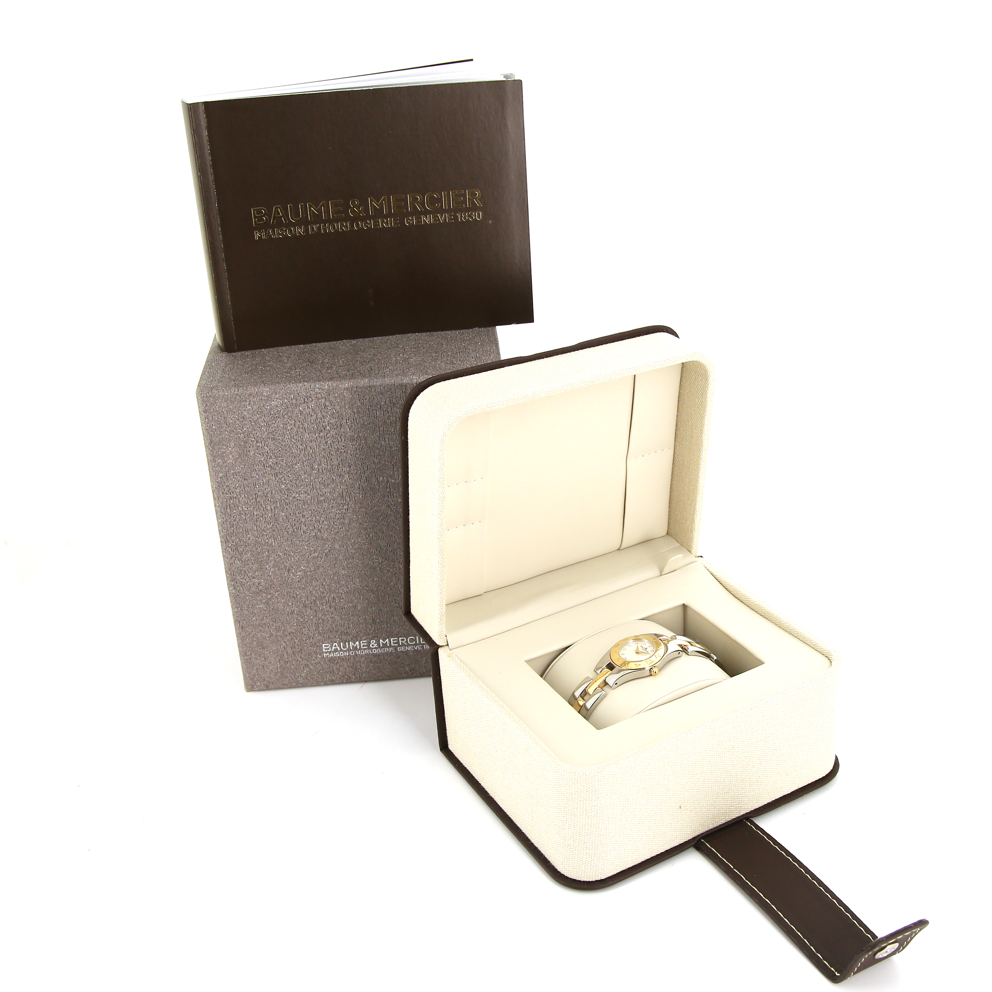 Baume & Mercier Linéa watch in stainless steel and gold plated Circa  2000 - Detail D2