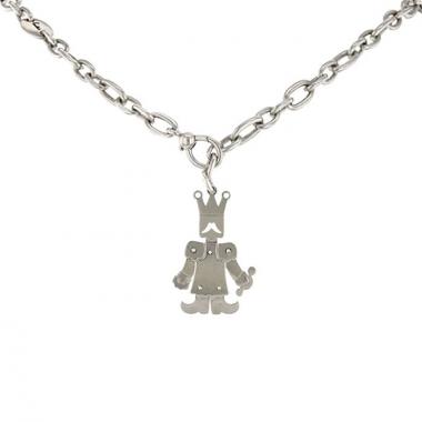 Collana semi-mobile Pomellato Pantin Roi modello grande in argento