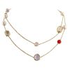 H. Stern long necklace in yellow gold,  pearls and colored stones - 00pp thumbnail