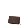 Portefeuille Louis Vuitton en toile monogram marron et cuir marron - 00pp thumbnail