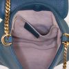 Sac bandoulière Gucci 1973 petit modèle en cuir grainé bleu-canard - Detail D2 thumbnail
