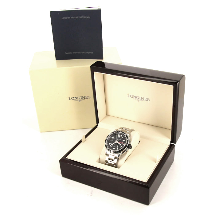 Montre Longines Longines Admiral GMT en acier Vers  2008 - Detail D2