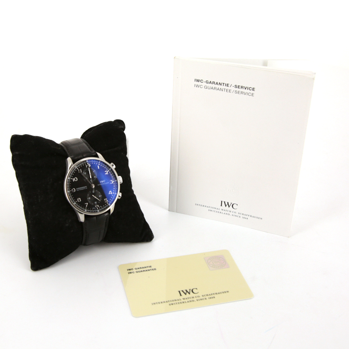 Montre IWC Portuguese-Chronograph en acier Ref : 3714 Vers 2009 - Detail D2