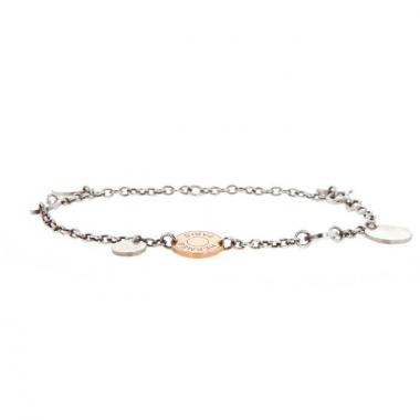 Hermes Confettis bracelet in silver and pink gold