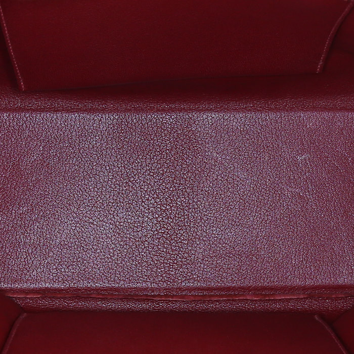 Sac cabas Hermès Cabana en cuir togo rouge - Detail D2