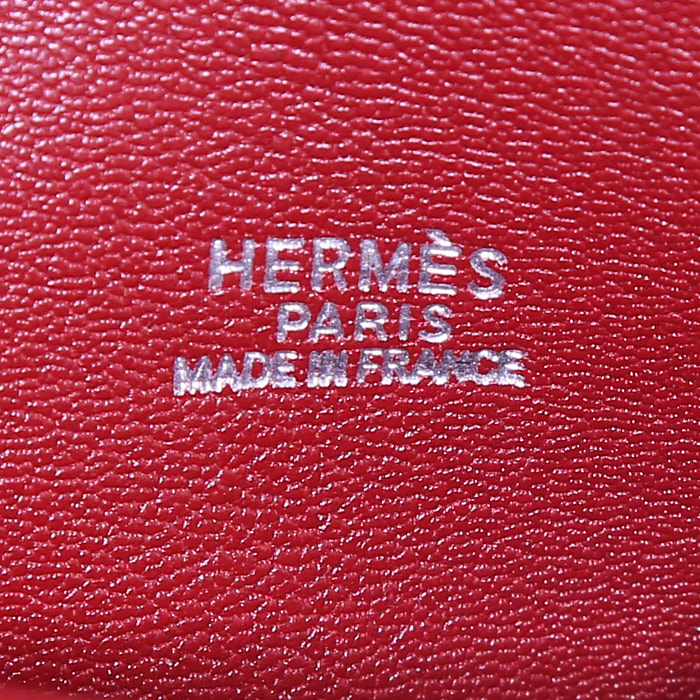 Hermès Cabana shopping bag in red togo leather - Detail D3