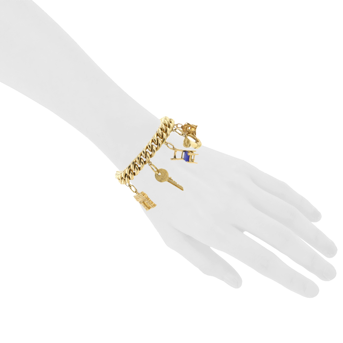 Vintage bracelet in yellow gold and chalcedony - Detail D1