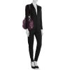 Balenciaga Pompon shopping bag in purple leather - Detail D2 thumbnail