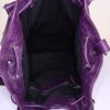 Sac cabas Balenciaga Pompon en cuir violet - Detail D3 thumbnail