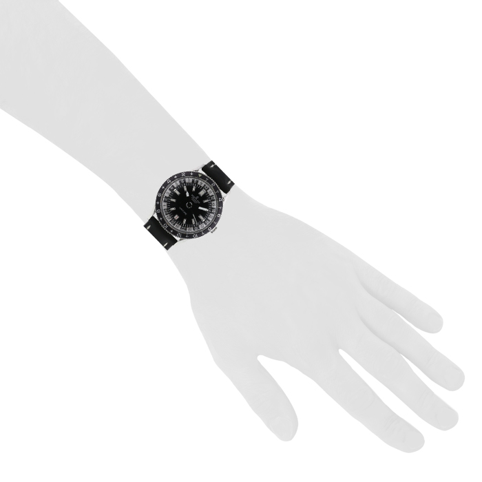 Breitling Unitime watch in stainless steel Ref:  2610 Circa  1960 - Detail D1