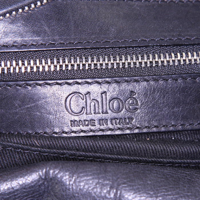 Chloé Silverado handbag in black python - Detail D3