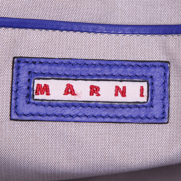 Borsa Marni in pelle blu - Detail D4