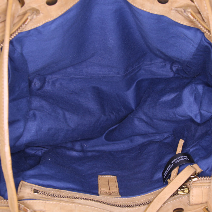 Bolso bandolera Jerome Dreyfuss Johan en ante beige - Detail D2