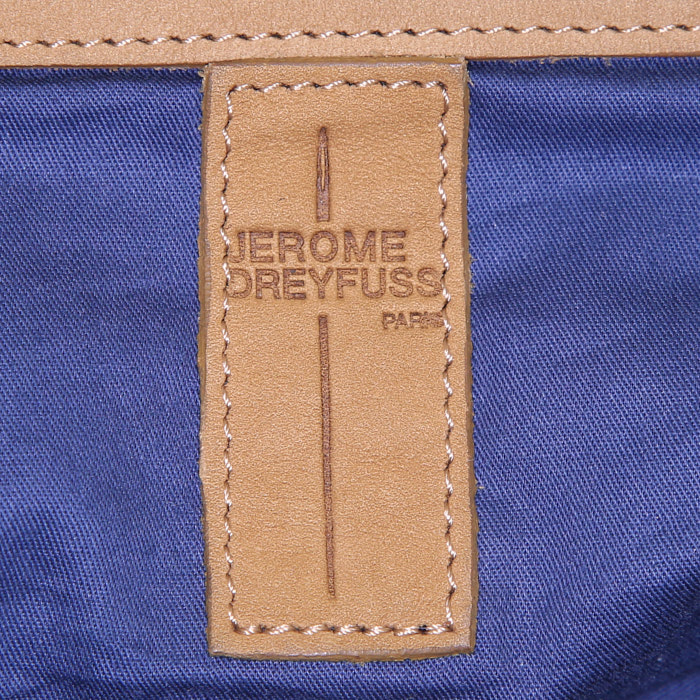 Jerome Dreyfuss Johan shoulder bag in beige suede - Detail D3