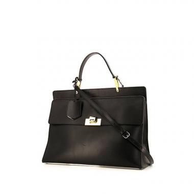 Balenciaga Dix Cartable Zip handbag in black leather