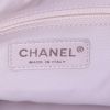 Chanel Paris-Biarritz small model bag worn on the shoulder or carried in the hand in golden brown and beige quilted canvas and beige leather - Detail D3 thumbnail