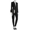 Borsa a tracolla Chanel Timeless in tweed nero e bianco e pelle bianca - Detail D2 thumbnail