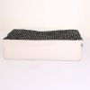 Chanel Timeless shoulder bag in black and white tweed and white leather - Detail D5 thumbnail
