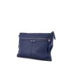 Balenciaga pouch in blue leather - 00pp thumbnail
