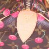Louis Vuitton Speedy Editions Limitées handbag in brown and red monogram canvas and natural leather - Detail D3 thumbnail