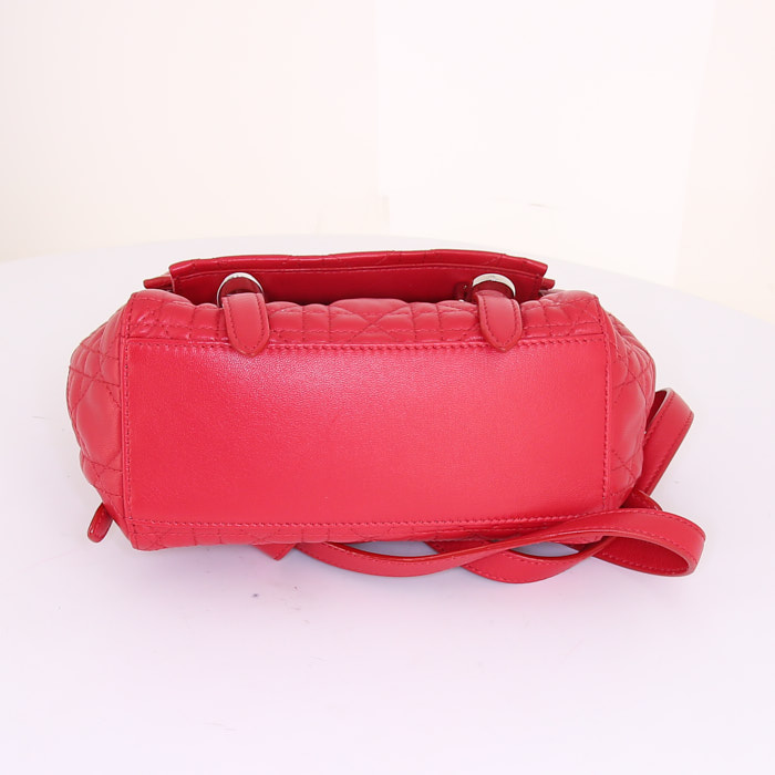 Dior Stardust small model backpack in red leather - Detail D4