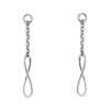 Paire de pendants d'oreilles Hermes Chaine d'Ancre en argent - 00pp thumbnail