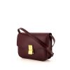 Celine Classic Box medium model handbag in burgundy box leather - 00pp thumbnail