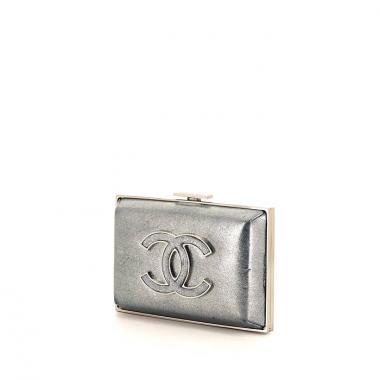 Chanel Editions Limitées clutch in metallic blue leather