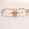 Louis Vuitton Shirley Bag pouch in white multicolor monogram canvas and natural leather - Detail D3 thumbnail