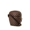 Borsa a tracolla Louis Vuitton Ipanema modello piccolo in tela cerata con motivo a scacchi marrone e pelle lucida marrone - 00pp thumbnail