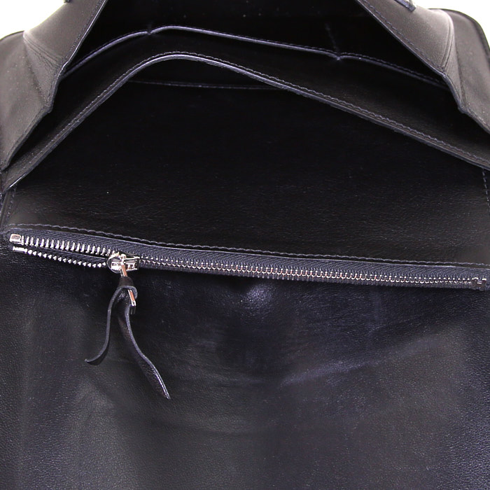 Hermes Dogon - Pocket Hand wallet in black Swift leather - Detail D3