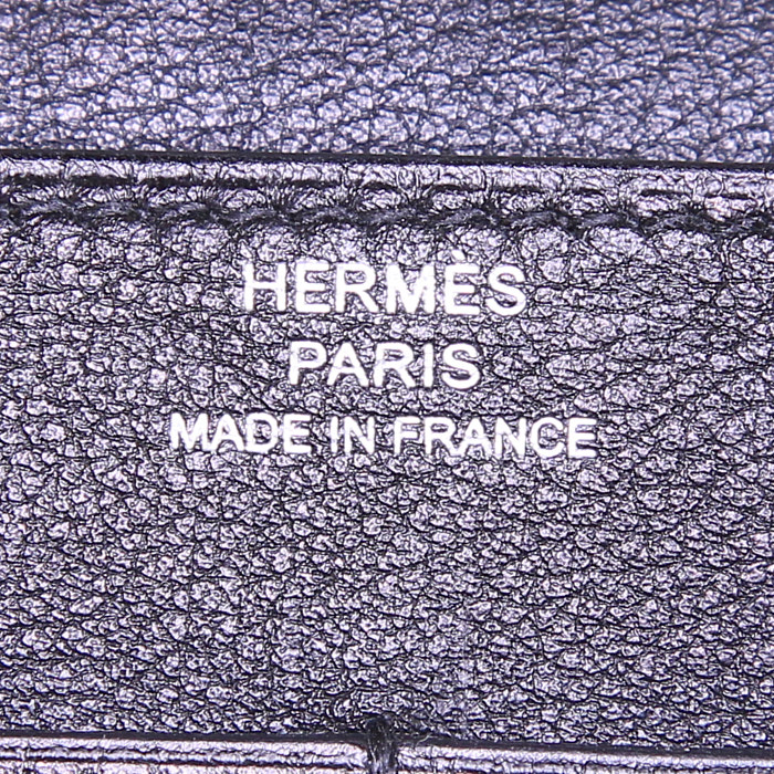 Hermes Dogon - Pocket Hand wallet in black Swift leather - Detail D4