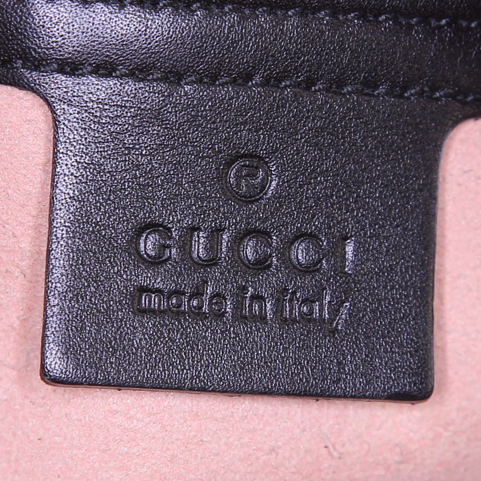 Gucci GG Marmont large model shoulder bag in black quilted leather - Detail D4