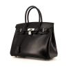Hermes Birkin 30 cm handbag in black box leather - 00pp thumbnail