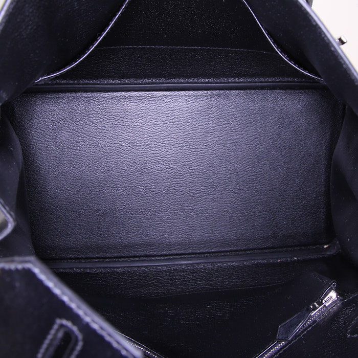 Borsa Hermes Birkin 30 cm in pelle box nera - Detail D2