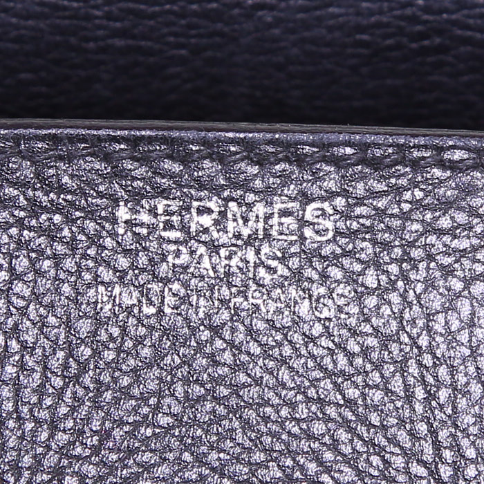 Borsa Hermes Birkin 35 cm in pelle martellata nera - Detail D3
